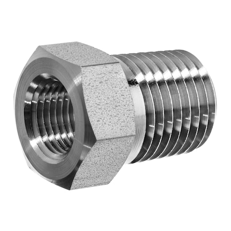 Usa Industrials Pipe Fitting 316SS Instrumentation Hex Bushing 1/2" MNPT x 3/8" FNPT ZUSA-PF-4648